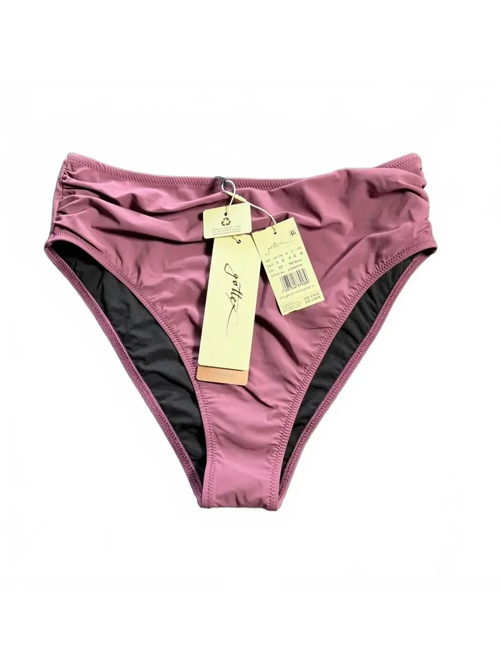 GOTTEX Ret’ Mauve tummy control full bottom coverage swim brief bottom size 12